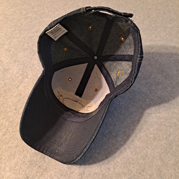 TEXAS hat blue denim adjustable cap - 100% cotton Embroidered Patch - Picture 6 of 7